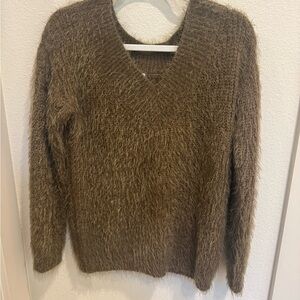 Cozy Brown V-Neck Sweater